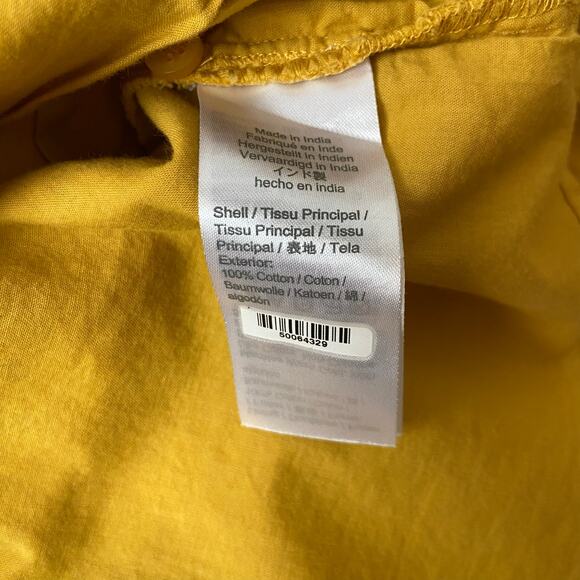 J. Crew Mustard Yellow Cotton Eyelet blouse - Picture 3 of 6